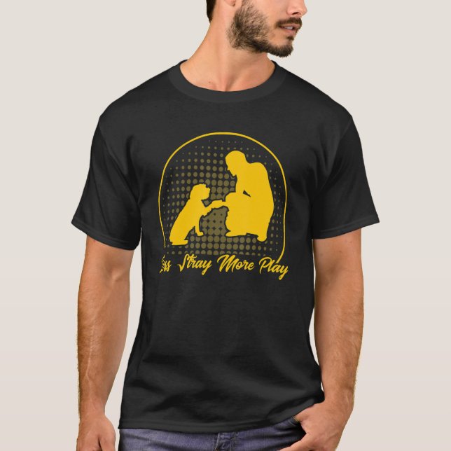 T-shirt Moins de rester plus jouer ACO Agent de contrôle d (Devant)