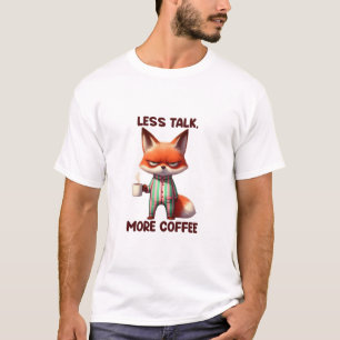 T-shirt Moins parler Plus de café Fox