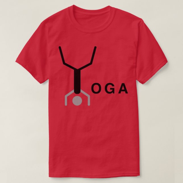 T-shirt Moins typographique de conception de mots de yoga (Design devant)