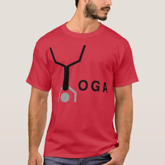T-shirt Moins typographique de conception de mots de yoga