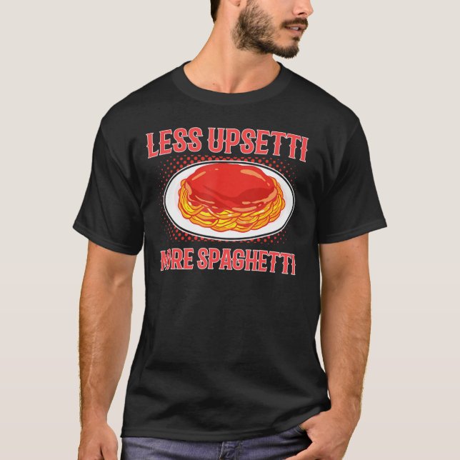 T-shirt Moins Upsetti Plus Spaghetti Pâtes De Meatball (Devant)