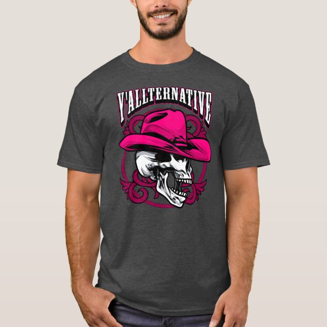T-shirt Moins Yallternative Alt Pays Skull Alternative (Devant)