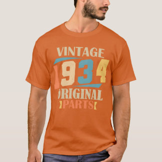 T-shirt Mois 1934 1934 Cadeau d'anniversaire 90 ans Birt f