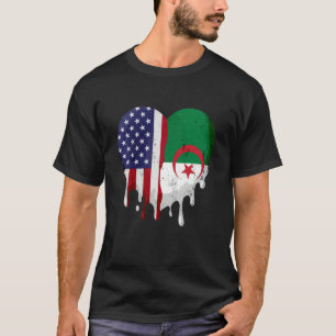 T-shirt Mois algérien du patrimoine américain Algérie Drap