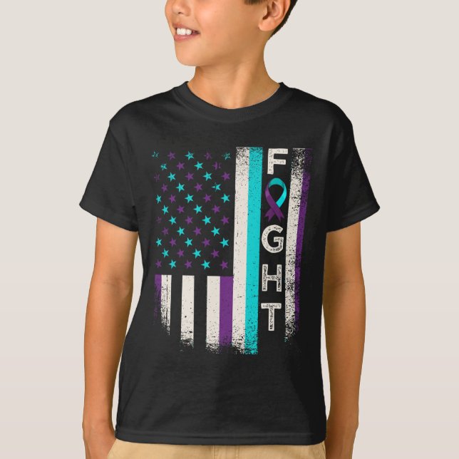 T-shirt Mois américain de sensibilisation à la prévention  (Devant)