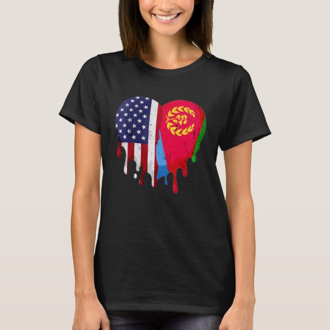 T-shirt Mois américain du patrimoine érythréen Drapeau Ery (Devant)