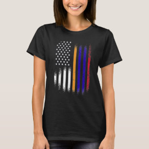 T-shirt Mois arménien du patrimoine américain Patriot armé