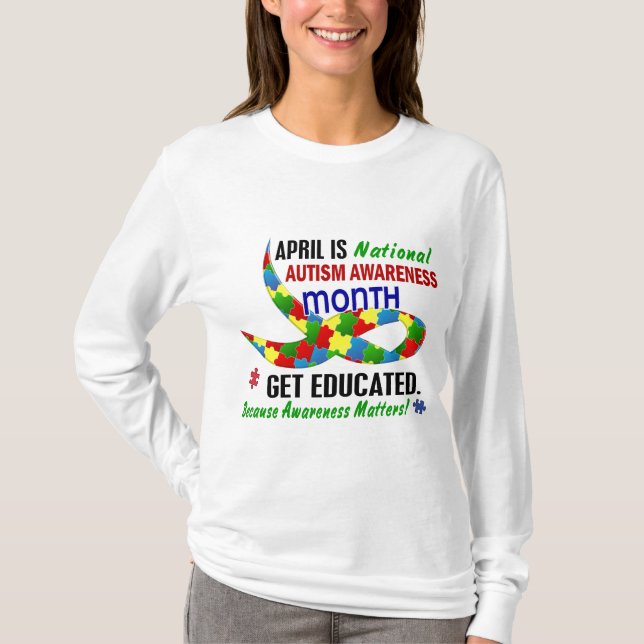 T-SHIRT MOIS AVRIL DE SENSIBILISATION SUR L'AUTISME (Devant)
