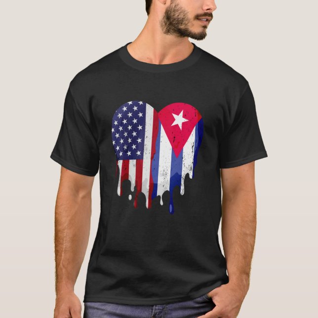 T-shirt Mois cubain du patrimoine hispanique américain Cub (Devant)