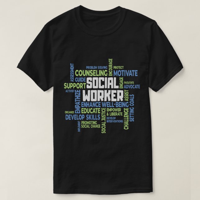 T-shirt Mois d'appréciation des travailleurs sociaux Trava (Design devant)