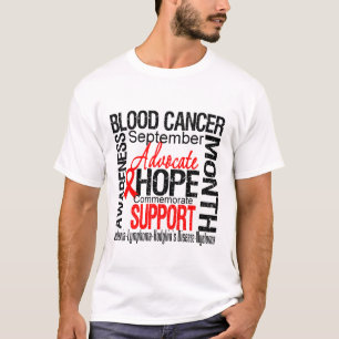 T-shirt Mois de conscience de Cancer de sang commémoratif