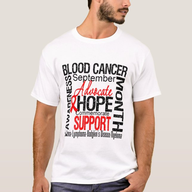 T-shirt Mois de conscience de Cancer de sang commémoratif (Devant)