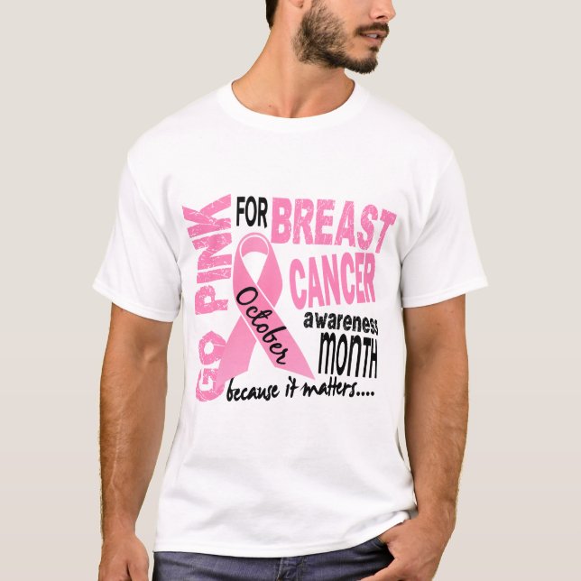 T-shirt Mois de conscience de cancer du sein (Devant)