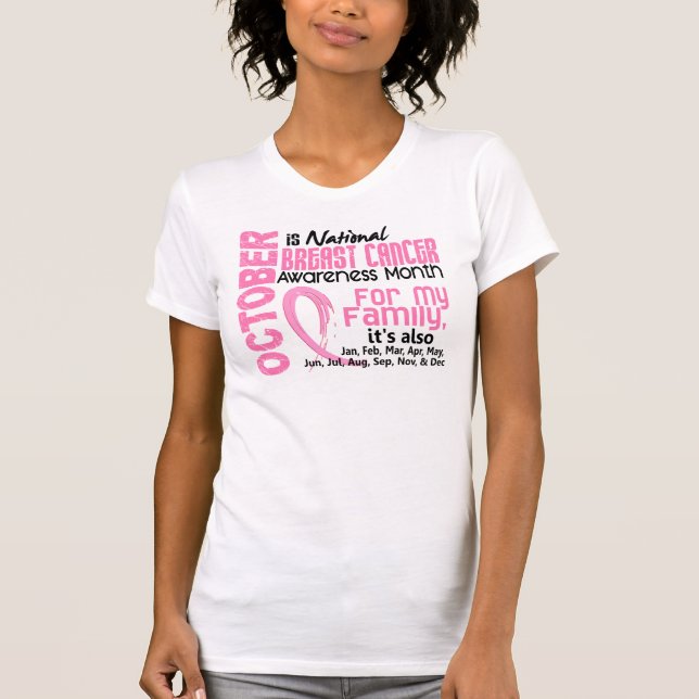 T-shirt Mois de conscience de cancer du sein pour ma (Devant)