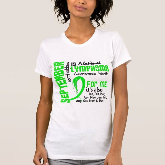 T-shirt Mois de conscience de lymphome non Hodgkinien pour (Devant)