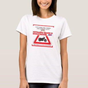 T-shirt Mois de conscience de moto : Déposez le télépho