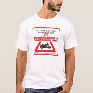 T-shirt Mois de conscience de moto : Déposez le téléphone