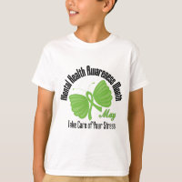 Mois de conscience de santé mentale de ruban de