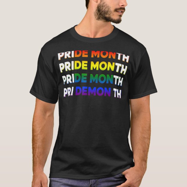 T-shirt Mois De Fierté Changements À Démon Lgbt Parade Gay (Devant)