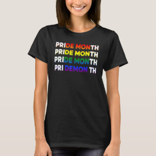T-shirt Mois De Fierté Changements À Démon Lgbt Parade Gay