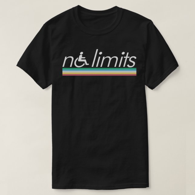 T-shirt Mois de la fierté d'invalidité - Pas de limites (Design devant)
