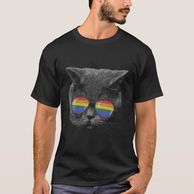 T-shirt Mois de la fierté drapeau arc-en-ciel britannique  (Devant)
