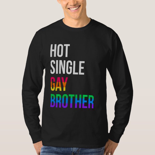 T-shirt Mois de la fierté du frère gay Lgbt Single Lgbtqia (Devant)