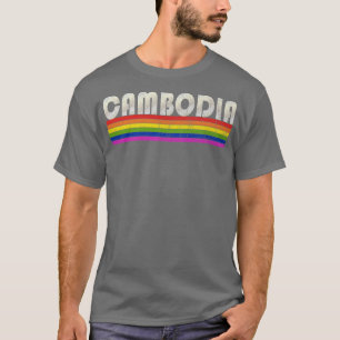 T-shirt Mois de la fierté gay au Cambodge style vintage 80