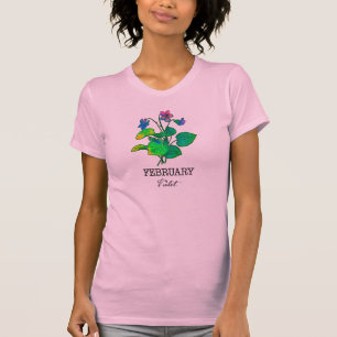 T-shirt Mois de la naissance Février Violet