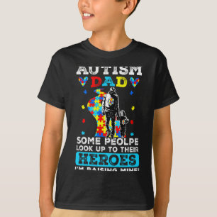 T-shirt Mois de la sensibilisation à l'autisme fier papa F