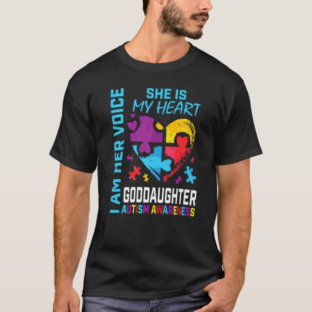 T-shirt Mois de la sensibilisation à l'autisme Goddaughter (Devant)