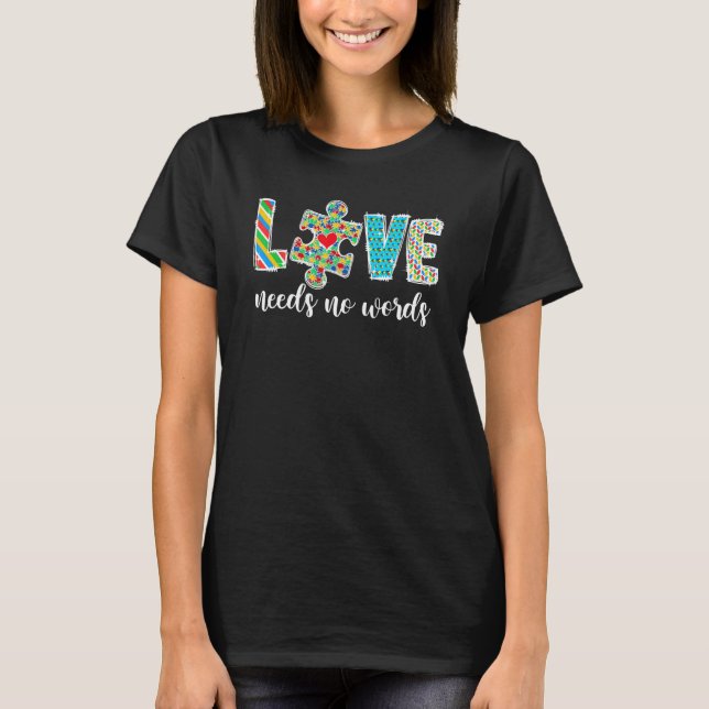 T-shirt Mois de la sensibilisation à l'autisme L'amour de  (Devant)