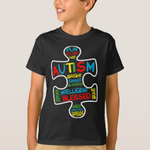 T-shirt Mois de la sensibilisation à l'autisme Pièce de pu
