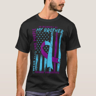 T-shirt Mois de la sensibilisation au suicide Drapeau amér