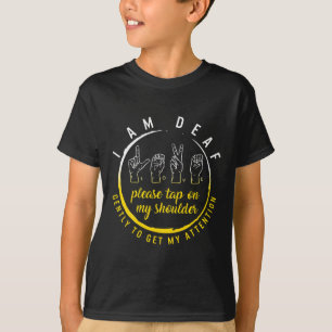 T-shirt Mois de la sensibilisation Je suis Sourd Toucher M