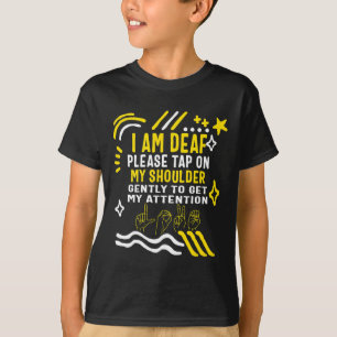 T-shirt Mois de la sensibilisation Je suis Sourd Toucher M