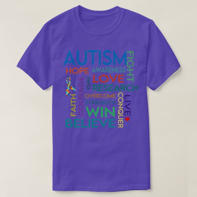 T-shirt Mois de la sensibilisation sur l'autisme 5 (Design devant)