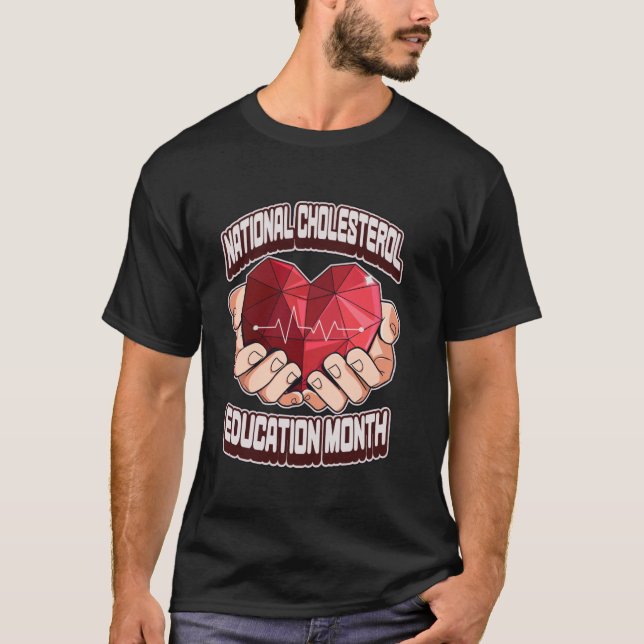 T-shirt Mois de l'éducation nationale sur le cholestérol M (Devant)