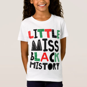 T-Shirt Mois de l'histoire de la petite Miss Black