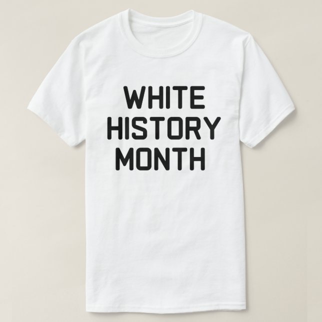 T-shirt Mois de l'histoire des Blancs (Design devant)