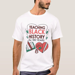 T-shirt Mois de l'histoire des Noirs 100 ans Centenaire Af