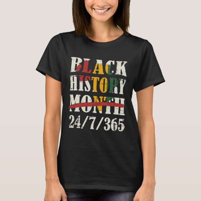 T-shirt Mois De L'Histoire Des Noirs 247365 Avec Drapeau C (Devant)