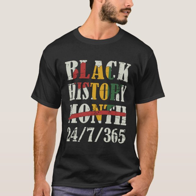 T-shirt Mois de l'histoire des Noirs 247365 Avec drapeau d (Devant)