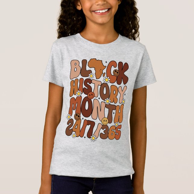 T-Shirt Mois de l'histoire des Noirs 24/7/365 (Devant)