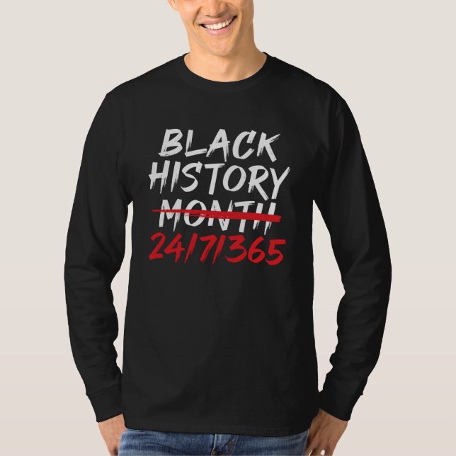 T-shirt  Mois de l'histoire des Noirs 24/7/365 (Devant)