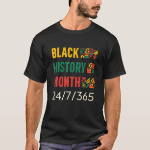 T-shirt Mois de l'histoire des Noirs 24/7/365 - Retro Homm
