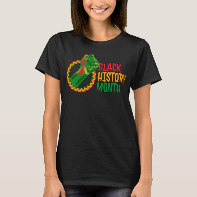 T-shirt Mois de l'histoire des Noirs à la main Hommes Femm (Devant)