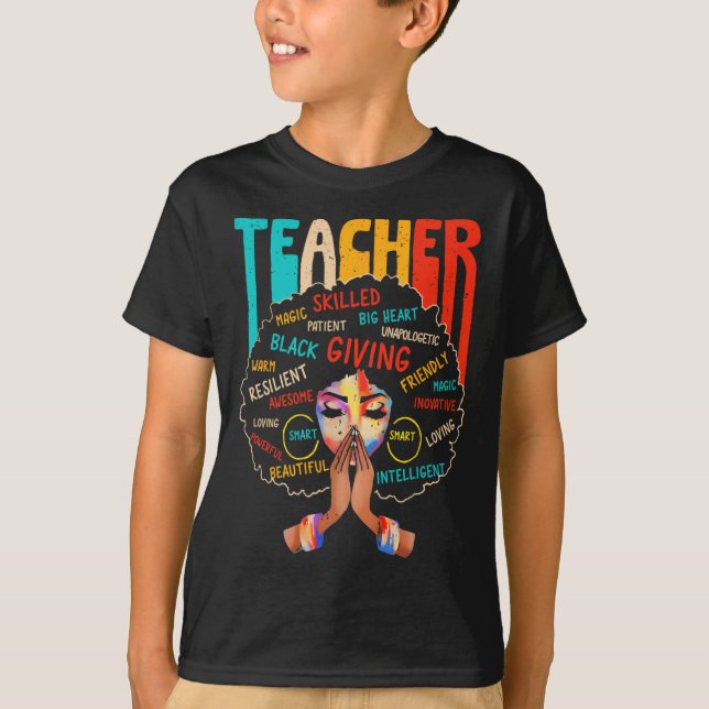 T-shirt Mois de l'histoire des Noirs Afro-Africains Enseig (Devant)