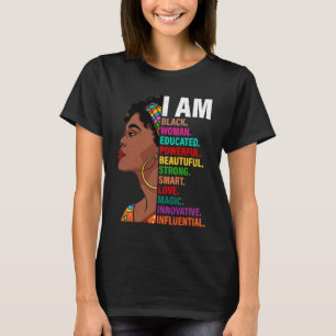 T-shirt Mois de l'histoire des Noirs Afro-Américain Je sui