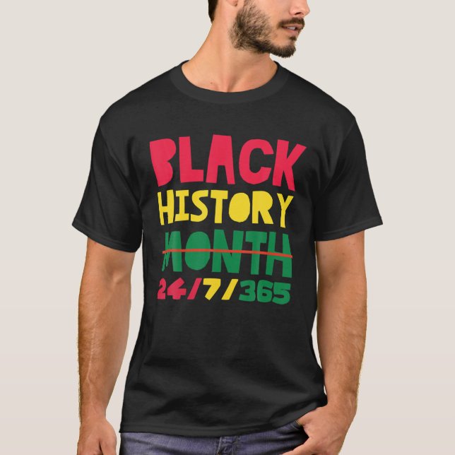 T-shirt Mois de l'histoire des Noirs Afro-Américains (Devant)
